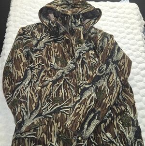 Vintage USA made CABELAS coat MOSSY OAK Jacket M camouflage HUNTING Dry Plus